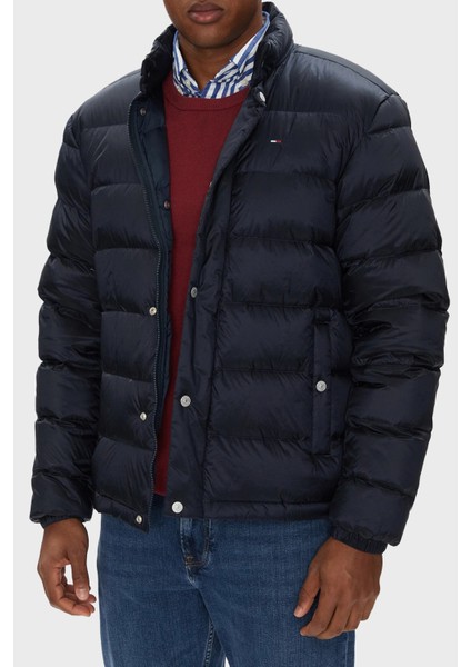 Regular Fit Dik Yaka Kapitoneli Logolu Mont Erkek Mont DM0DM21937 C1G