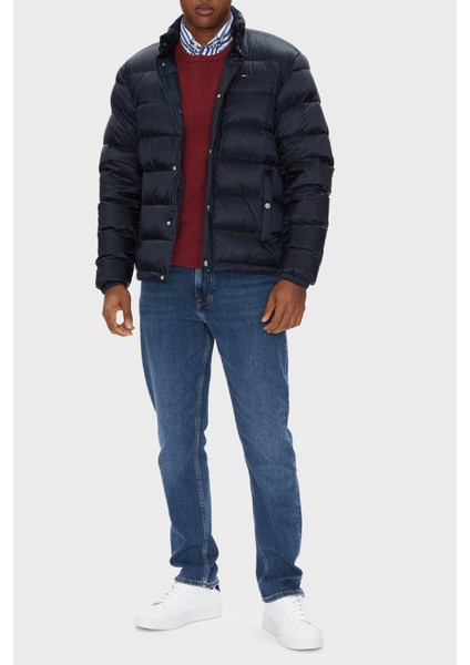 Regular Fit Dik Yaka Kapitoneli Logolu Mont Erkek Mont DM0DM21937 C1G fiyatları