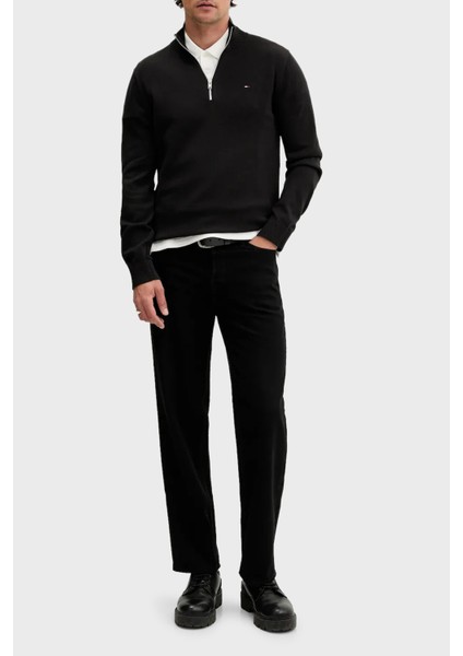 Pamuklu Slim Fit Yarım Fermuarlı Dik Yaka Kazak Erkek Kazak DM0DM21654 Bds fiyatları