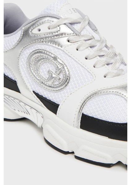 Ibitha Logolu Metalik Detaylı Kalın Taban Sneaker Ayakkabı FLTIBIELE12 Bayan Ayakkabı Fltıbı ELE12 Whblk indirimleri