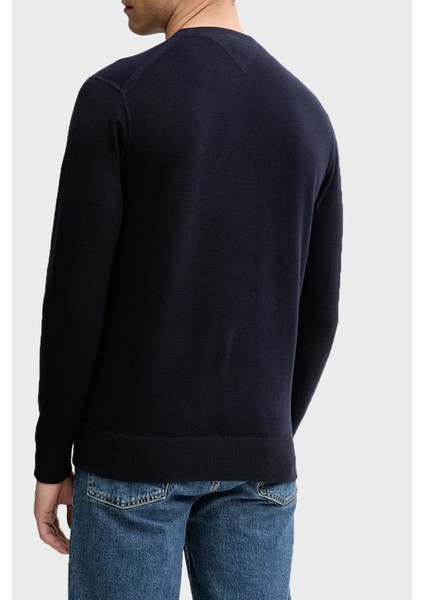 Pamuklu Regular Fit Bisiklet Yaka Logolu Kazak Erkek Kazak MW0MW39533 Dw5 modelleri