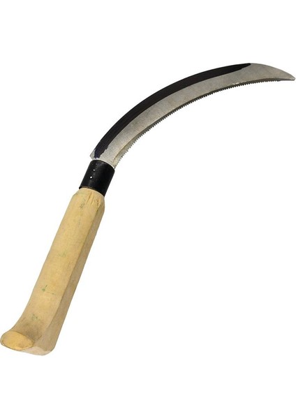 6364 Ahşap Saplı Testere Dişli Mini Hasat Orak