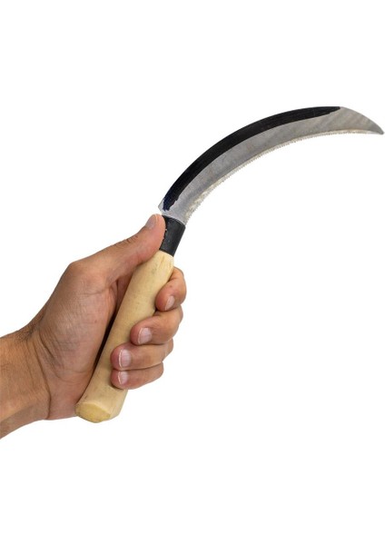 6364 Ahşap Saplı Testere Dişli Mini Hasat Orak indirimleri