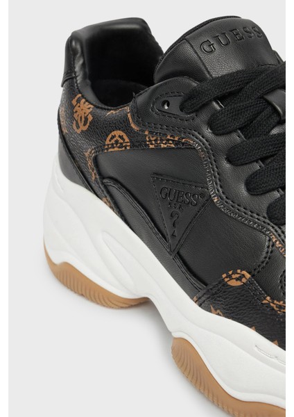 Happy3 4g Logolu Kalın Taban Sneaker Ayakkabı FLTHPYFAL12 Bayan Ayakkabı Flthpy FAL12 Blkbr fırsatları