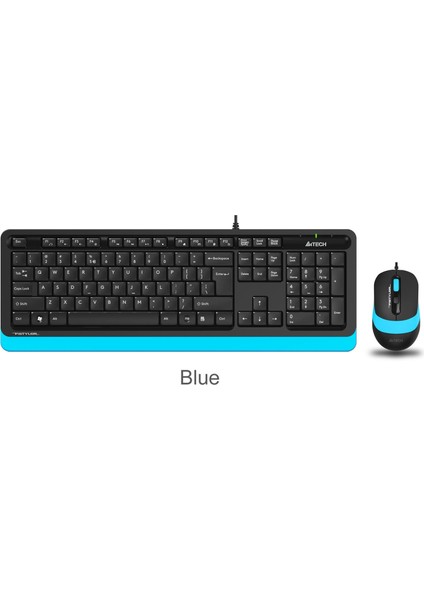 F1010 USB Q Trk Optic Mouse Siyah/Mavi Standart Klavye - Mouse Set fiyatları