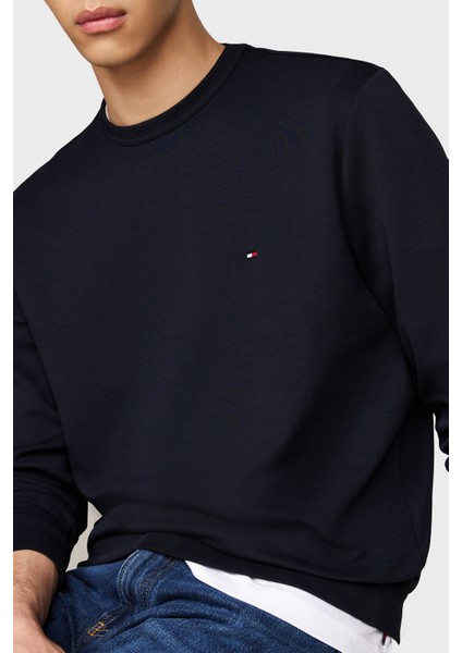 Pamuklu Regular Fit Bisiklet Yaka Logolu Sweat Erkek Sweat MW0MW37241 Dw5 fırsatları