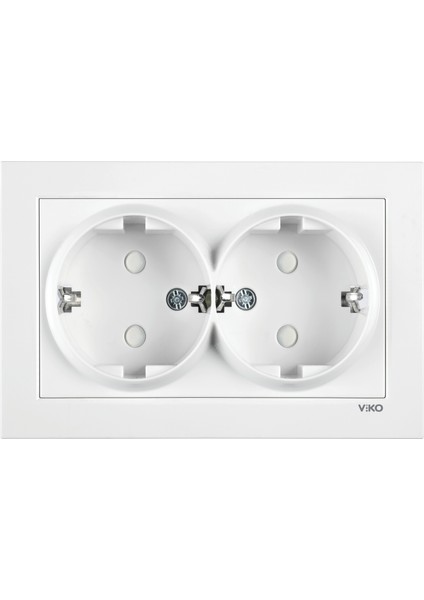 Karre 55 Serisi Çocuk Korumalı C1 Mekanizmalı Topraklı Priz Beyaz - 90940058