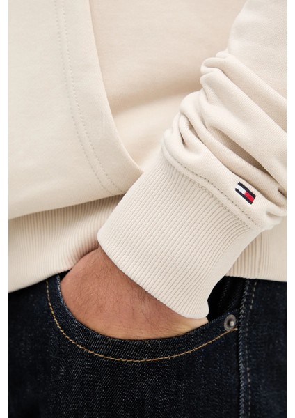 Logolu % 100 Pamuk Relaxed Fit Kapüşonlu Kanguru Cepli Sweat Erkek Sweat MW0MW40534 Acg fırsatları