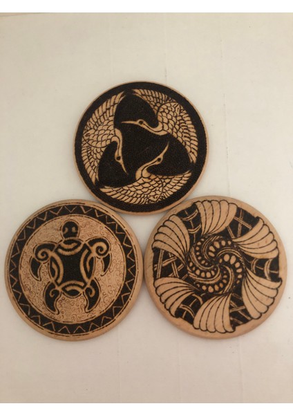 El Yakması Ahşap Bardak Altlığı fiyatları