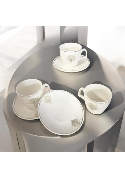 Platin Yaldızlı Kahve Fincan Seti 6lı modelleri