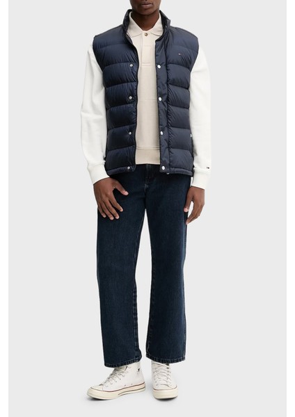 Logolu Regular Fit Dik Yaka Kapitoneli Şişme Yelek Erkek Yelek DM0DM21777 C1G fiyatları