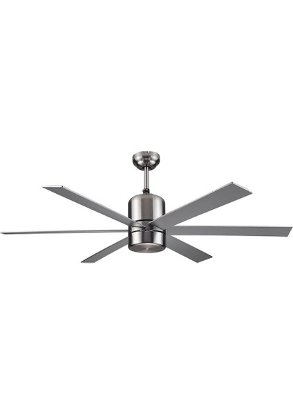 -KCF286-48 Gümüş Metal 6 Kanatli Tavan Vantilatör 60 Watt Gnzrz