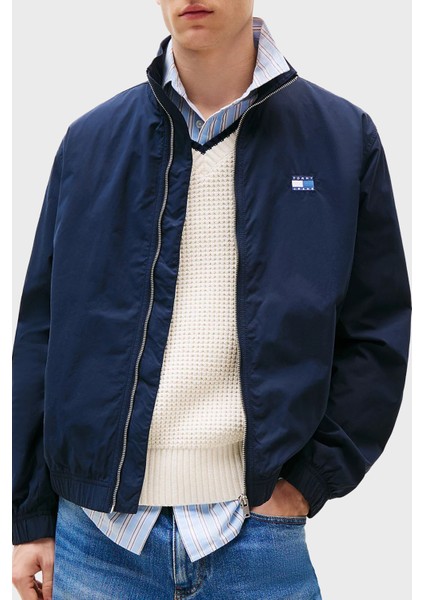 Regular Fit Dik Yaka Logolu Su Itici Ceket Erkek Mont DM0DM21929 C1G