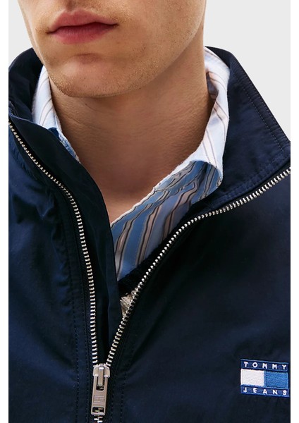 Regular Fit Dik Yaka Logolu Su Itici Ceket Erkek Mont DM0DM21929 C1G fırsatları