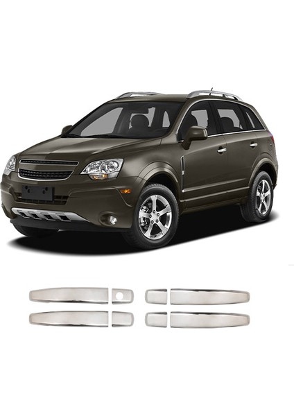 Opel Antara Uyumlu 2007-2017 Krom Kapı Kolu 4 Kapı Paslanmaz Çelik