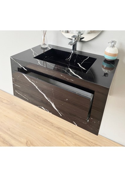 Porselen Banyo Lavabosu - Siyah L08 modelleri