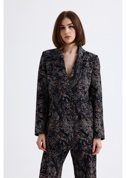 Astarlı Desenli Takım Elbise Ceket ve Pantolon | CKT36036 Siyah Kahve Desenli modelleri
