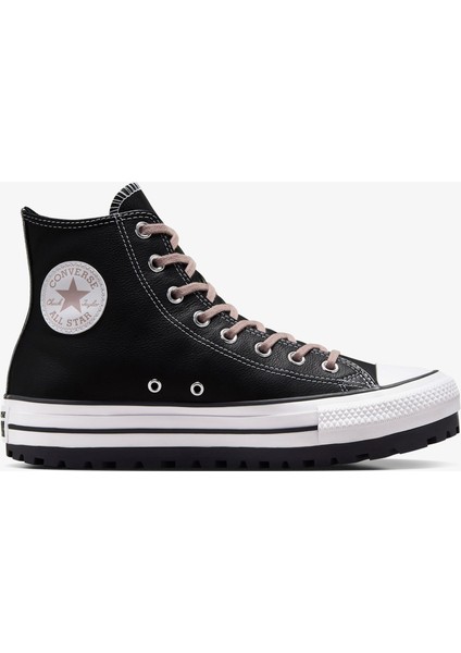 Chuck Taylor All Star City Trek Unisex Siyah Deri Bot.001