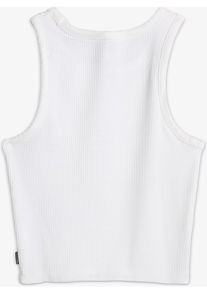 Ribbed Knit Kadın Beyaz T-SHIRT.102 fiyatları