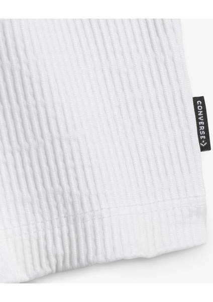 Ribbed Knit Kadın Beyaz T-SHIRT.102 modelleri