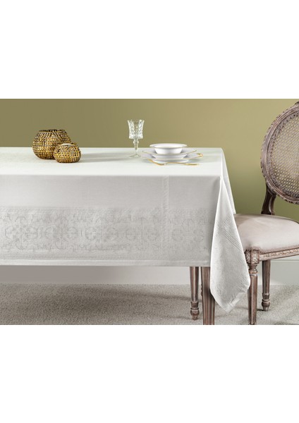 Moroccon Masa Örtüsü - Açık Gri - 160X230 cm