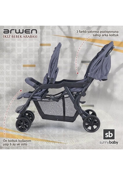 Arwen Arka Arkaya Ikiz Bebek Arabası 9032 fırsatları