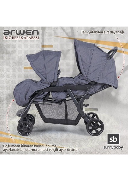 Arwen Arka Arkaya Ikiz Bebek Arabası 9032 indirimleri