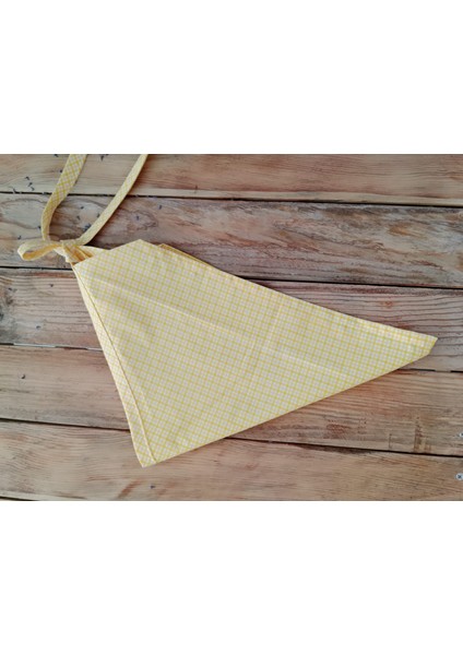 Yaz Renkleri Kareli Pamuklu Bağlamalı Bandana – Üçgen Bandana