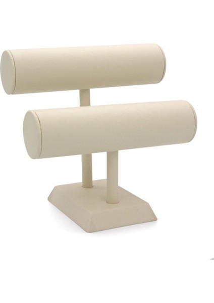 Bej Renkli Şık Bileziklik ve Kelepçelik Takı Sergileme Aparatı