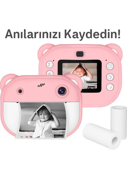 Anında Baskı Özellikli Çocuk Kamerası – Saniyeler Içinde Fotoğraf, Beklemeden Çıktı