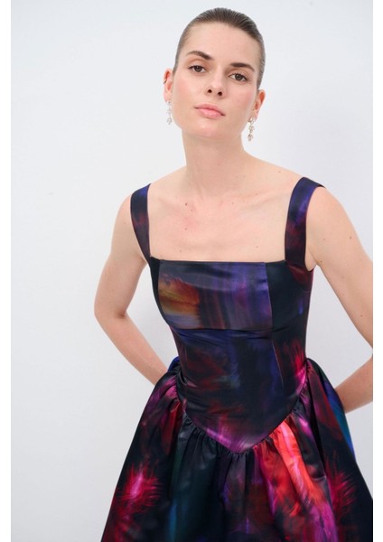 Night Zoom Volanlı Mini Elbise modelleri