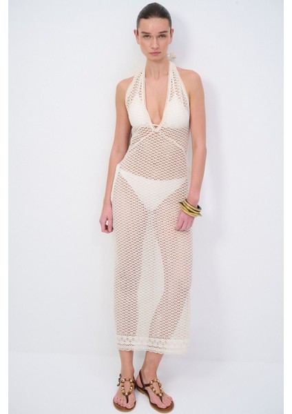 Moda Tutkusu Güpür Uzun Elbise fırsatları