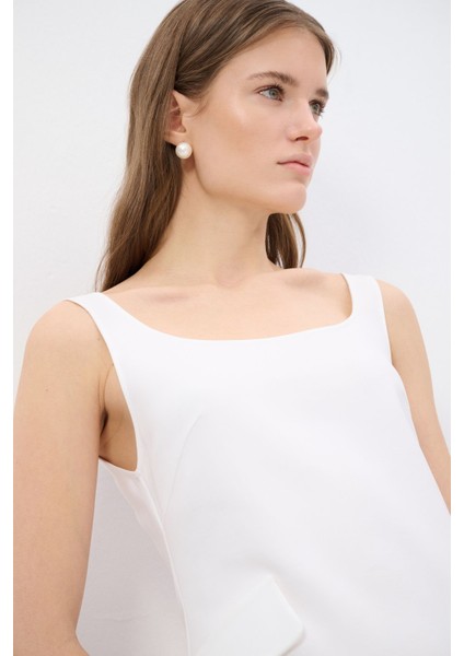 Cep Kapak Detaylı Kolsuz Elbise fiyatları