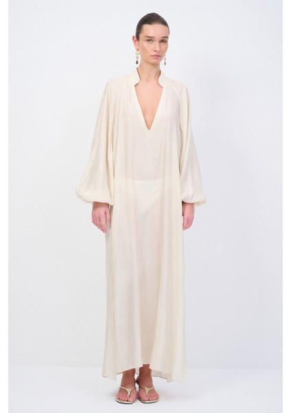 Moda Tutkusu Uzun V Yaka Elbise fiyatları