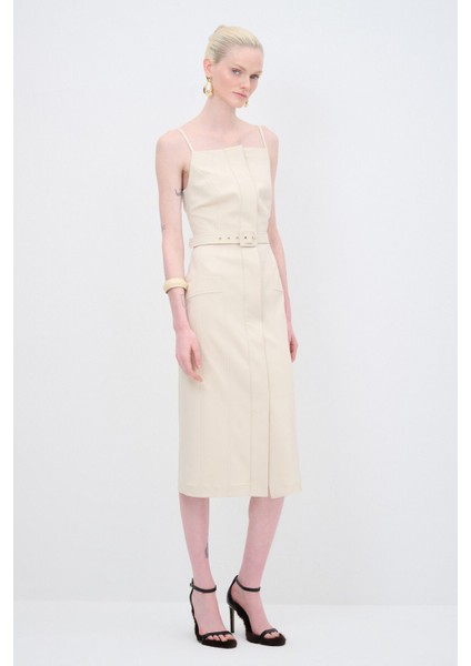 Ip Askılı Kemerli Elbise