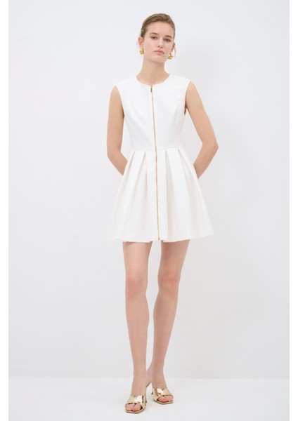 Fermuar Detaylı Kolsuz Elbise modelleri