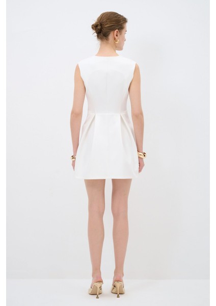 Fermuar Detaylı Kolsuz Elbise indirimleri