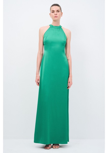 Night Zoom Halter Yaka Uzun Elbise modelleri