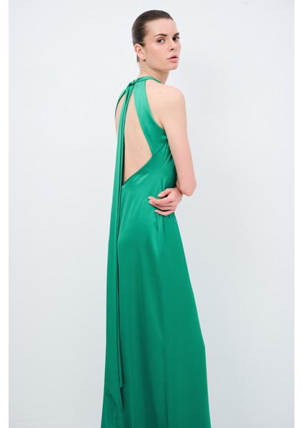 Night Zoom Halter Yaka Uzun Elbise fırsatları