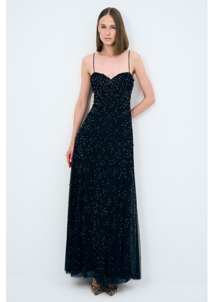 Night Zoom Mini Boncuk Işelmeli Elbise modelleri