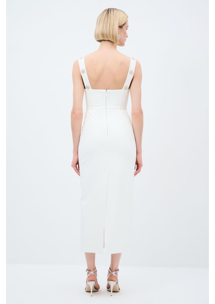 Mert Aslan Taş İşlemeli Kolsuz Elbise indirimleri