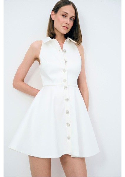 Night Zoom Erkek Yaka Mini Elbise fiyatları