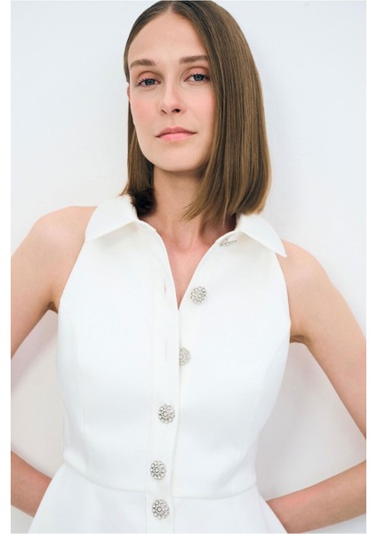 Night Zoom Erkek Yaka Mini Elbise modelleri