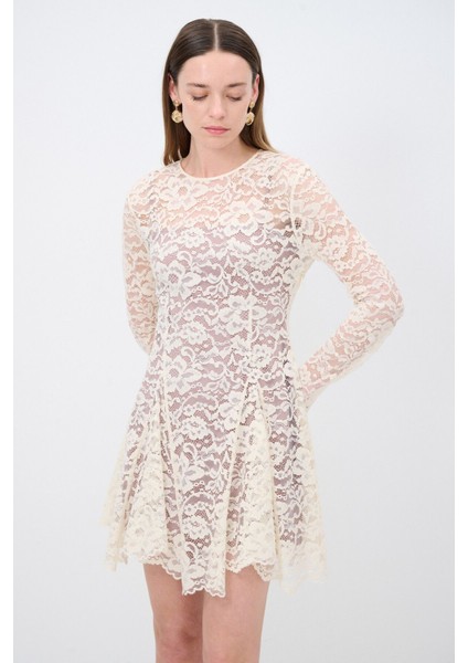 Dantelli Mini Elbise