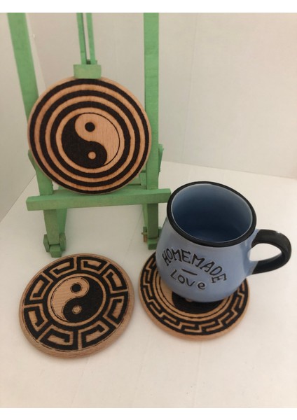 El Yakması Ahşap Bardak Altlığı modelleri