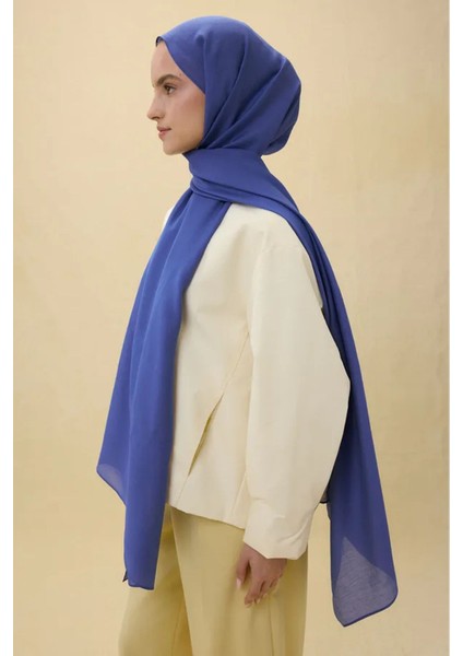Paris Ipeği Saks Mavi Renk Pamuklu Şal indirimleri