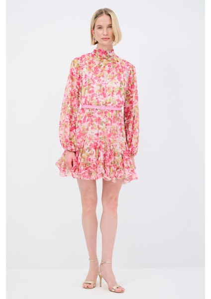 Mert Aslan Desenli Şifon Elbise fırsatları