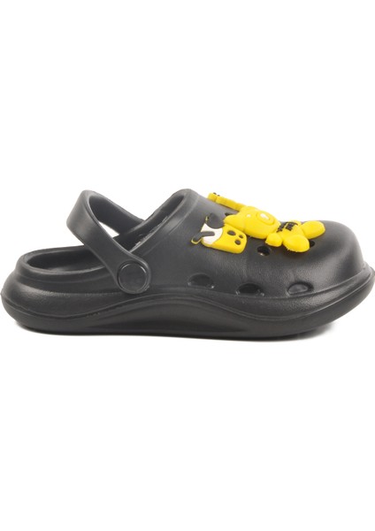 Siyah Kız Çocuk Sabo Terlik