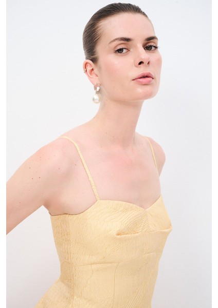 Night Zoom Bağlama Detaylı Jakar Elbise modelleri