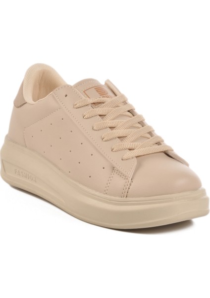 Ekru Bağcıklı Kadın Sneaker modelleri